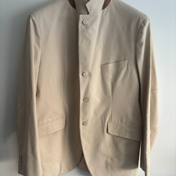 $5000 Loro Piana 3 Roll 2 Beige/ Cream Cotton Sport Coat/ Blazer/ Jacket - 44 - Picture 1 of 16